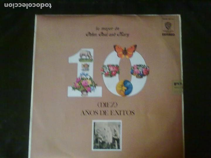 Discos de vinilo: PETER, PAUL AND MARY -10 A&Ntilde;OS DE EXITOS - Foto 1