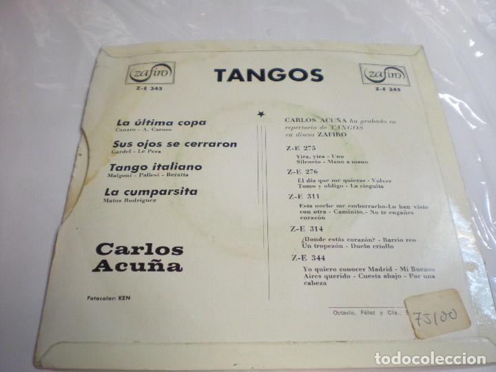 Discos de vinilo: CARLOS ACU&Ntilde;A. TANGOS - Foto 2