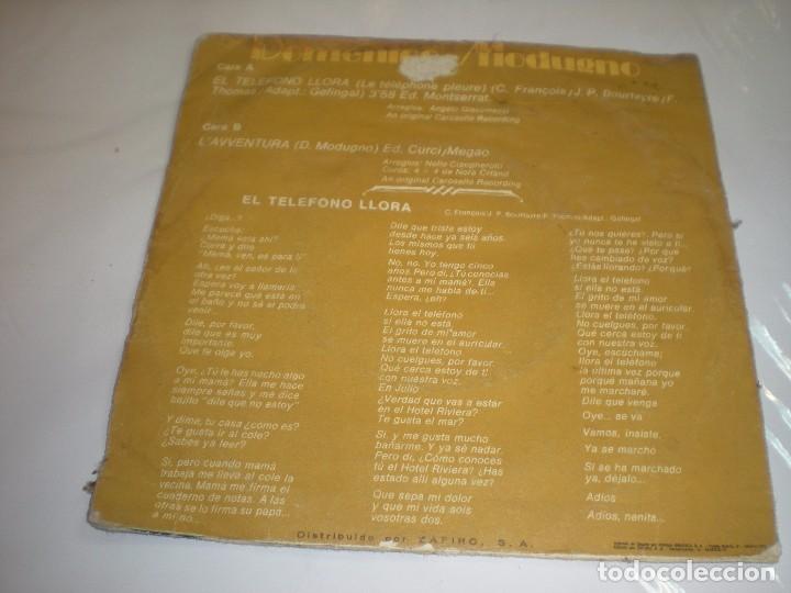 Discos de vinilo: DOMENICO MODUGNO. EL TELEFONO LLORA - Foto 2