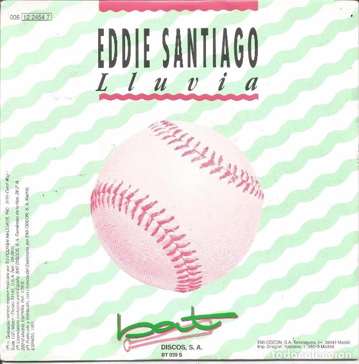 Disques de vinyle: EDDIE SANTIAGO-LLUVIA SINGLE VINILO 1991 PROMOCIONAL SPAIN