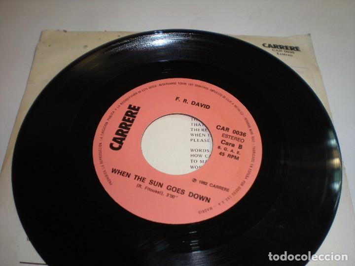 Discos de vinilo: FR DAVID-WORDS-WHEN THE SUN GOES DOWN - Foto 3