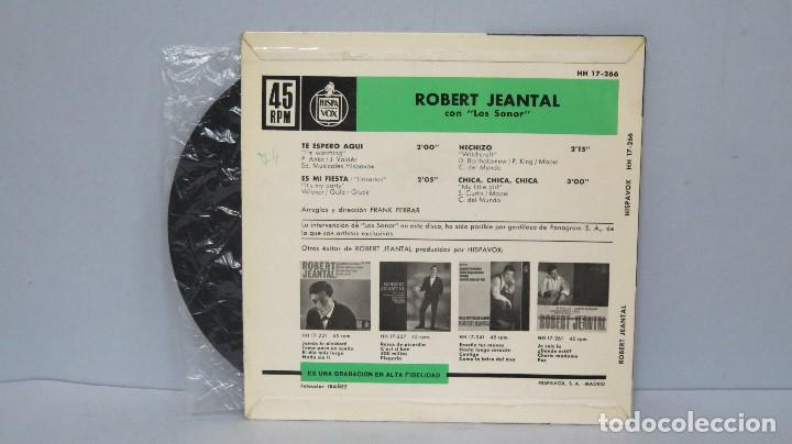 Discos de vinilo: EP. TE ESPERO AQUI +3. ROBERT CHEANTAL - Foto 2