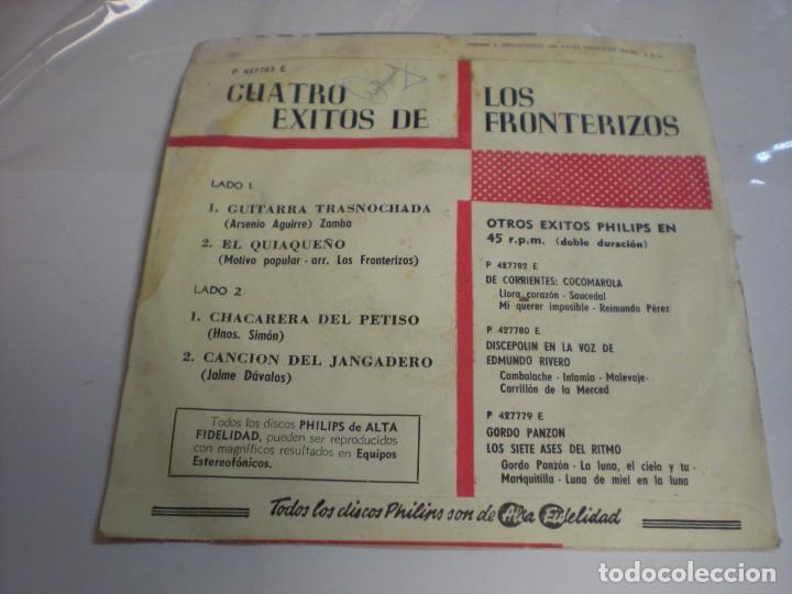 Discos de vinilo: LOS FRONTERIZOS SUS 4 EXITOS - Foto 2