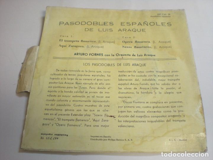 Discos de vinilo: PASODOBLES ESPA&Ntilde;OLES DE LUIS ARAQUE - Foto 2