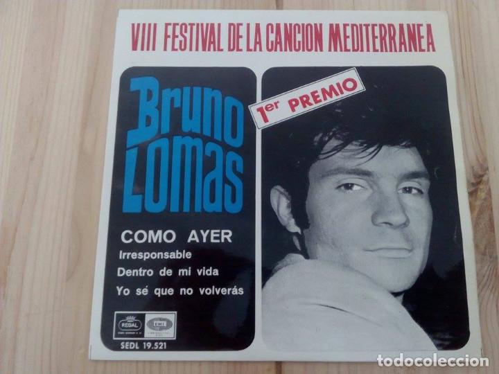Discos de vinilo: Bruno Lomas -Como Ayer (7-EP) - Foto 1