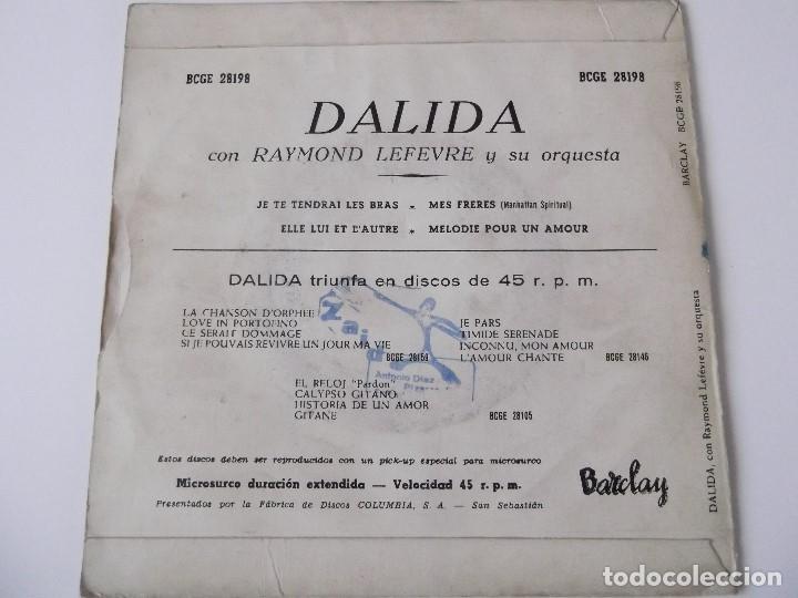 Discos de vinilo: DALIDA - Je te tendrai les bras - Foto 2