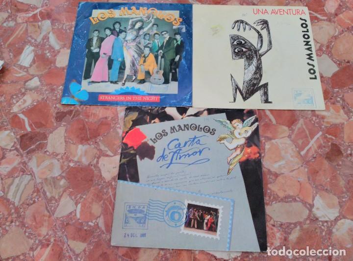 Discos de vinilo: LOS MANOLOS LOTE 3 SINGLES - Foto 1
