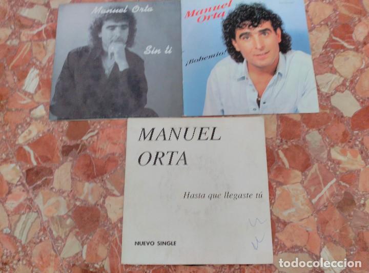 Discos de vinilo: MANUEL ORTA LOTE DE 3 SINGLES - Foto 1