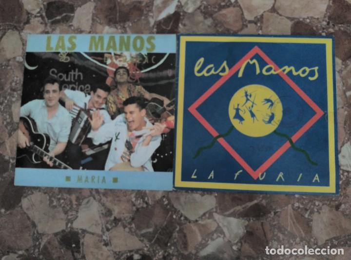 Discos de vinilo: LAS MANOS LOTE 2 SINGLES - Foto 1