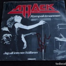 Discos de vinilo: ATTACK ( KOMPALKTMANNEN - JAG VILL INTE NER I KÄLLAREN ) 1981 SINGLE45 CBS
