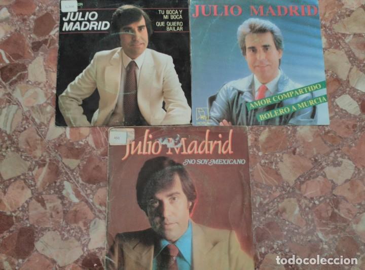 Discos de vinilo: JULIO MADRID LOTE 3 SINGLES - Foto 1