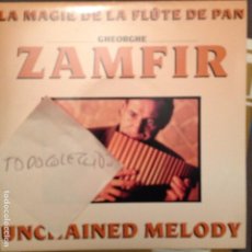 Discos de vinilo: GHEORGHE ZAMFIR, UNCHAINED MELODY / YIDDISH MAMA , FLUTE DE PAN PHONOGRAM 1991