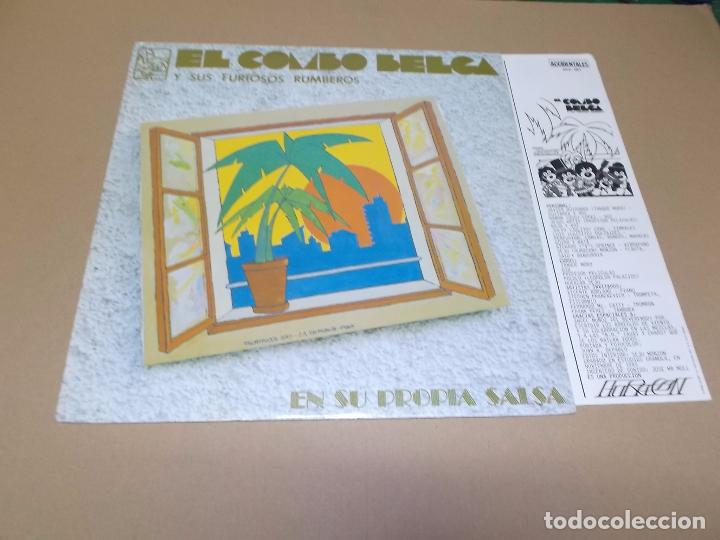 Discos de vinilo: EL COMBO BELGA Y SUS FURIOSOS RUMBEROS (LP) EN SU PROPIA SALSA A&Ntilde;O 1985 &ndash; HOJA INTERIOR CON LETRAS