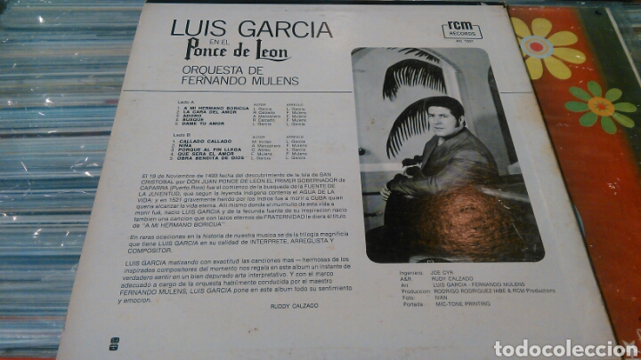Discos de vinilo: Luis garcia en el ponce de leon lp - Foto 2