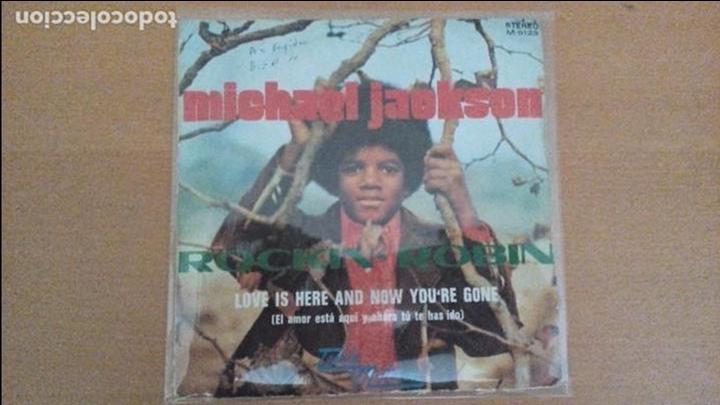 Discos de vinilo: Michael Jackson Rockin Robin single spain 1972 - Foto 1