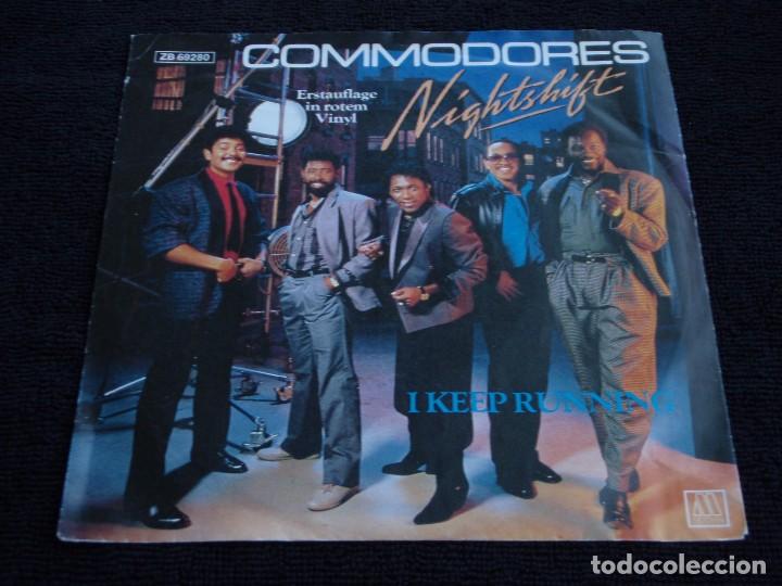 Discos de vinilo: COMMODORES  ( NIGHTSHIFT - I KEEP RUNNING )   1984-GERMANY  SINGLE45  MOTOWN - Foto 1
