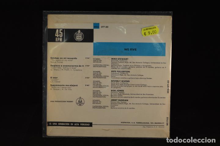 Discos de vinilo: WE FIVE - ESTABAS EN MI RECUERDO +3 - EP - Foto 2