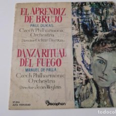 Discos de vinilo: CZECH PHILHARMONIC ORCHESTRA - EL APRENDIZ DE BRUJO / DANZA RITUAL DEL FUEGO