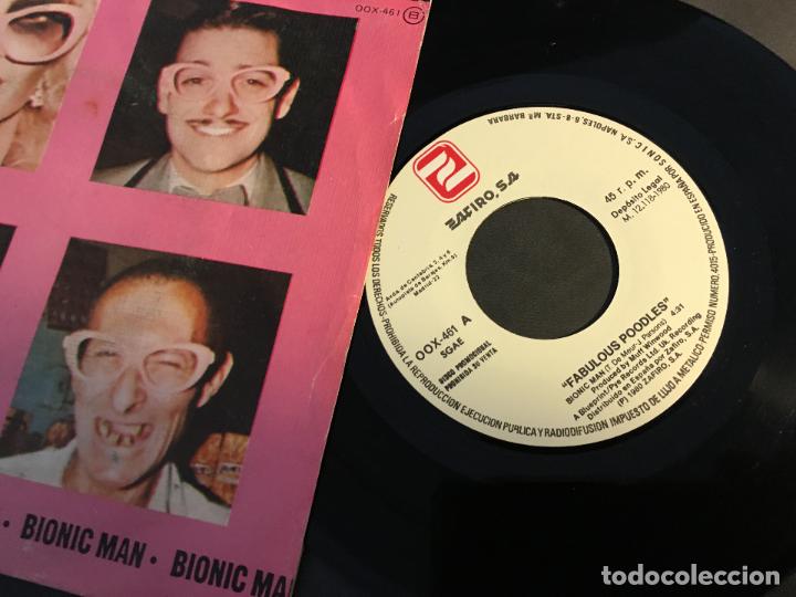 Discos de vinilo: FABULOUS POODLES (BIONIC MAN) SINGLE ESPA&Ntilde;A 1980 (EPI2) - Foto 2