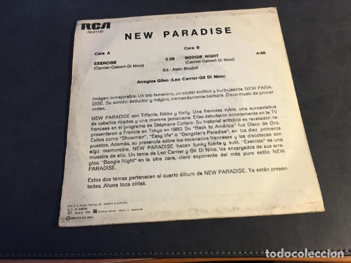 Discos de vinilo: PARADISE (EXERCISE) SINGLE ESPA&Ntilde;A PROMO 1983 (EPI2) - Foto 3