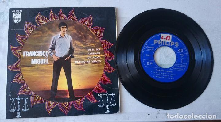 Discos de vinilo: FRANCISCO DE MIGUEL : EN EL SOL + 3 (PHILIPS  1967) - Foto 1