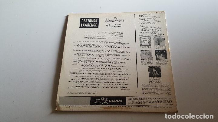 Discos de vinilo: GERTRUDE LAWRENCE - A REMEMBRACE - Foto 2