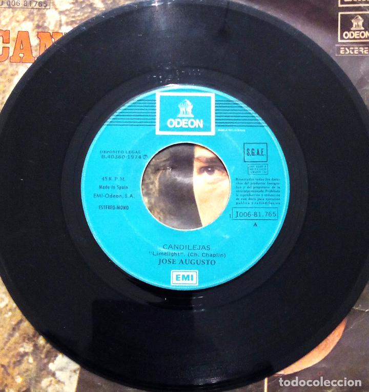 Discos de vinilo: SINGLE JOS&Eacute; AUGUSTO - CANDILEJAS - EMI 1974. - Foto 3