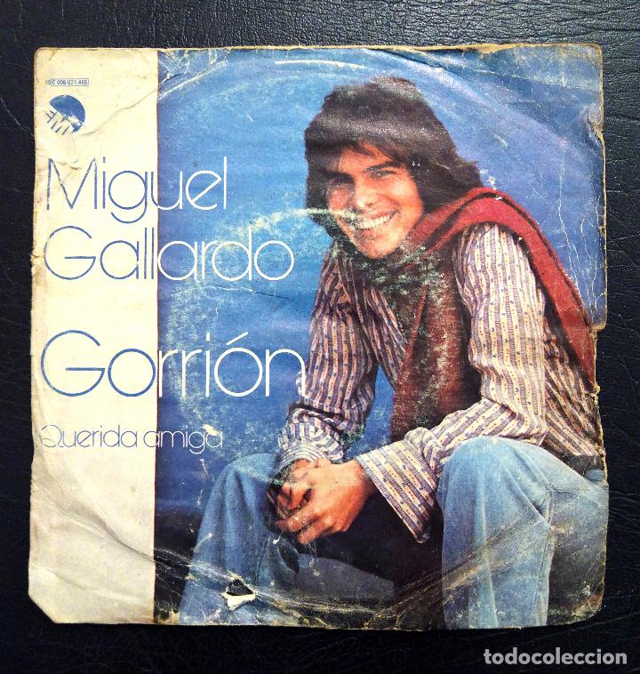 Discos de vinilo: SINGLE MIGUEL GALLARDO - GORRI&Oacute;N - EMI 1978. - Foto 1