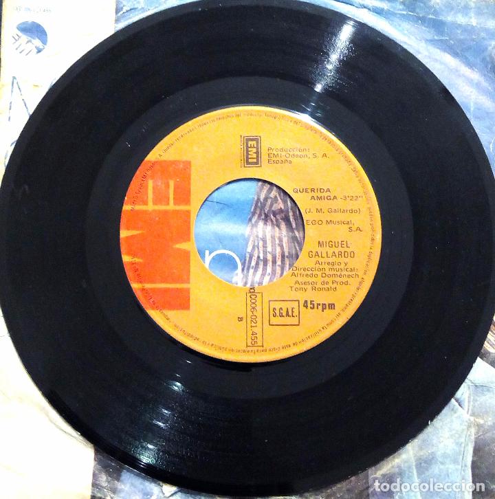 Discos de vinilo: SINGLE MIGUEL GALLARDO - GORRI&Oacute;N - EMI 1978. - Foto 4