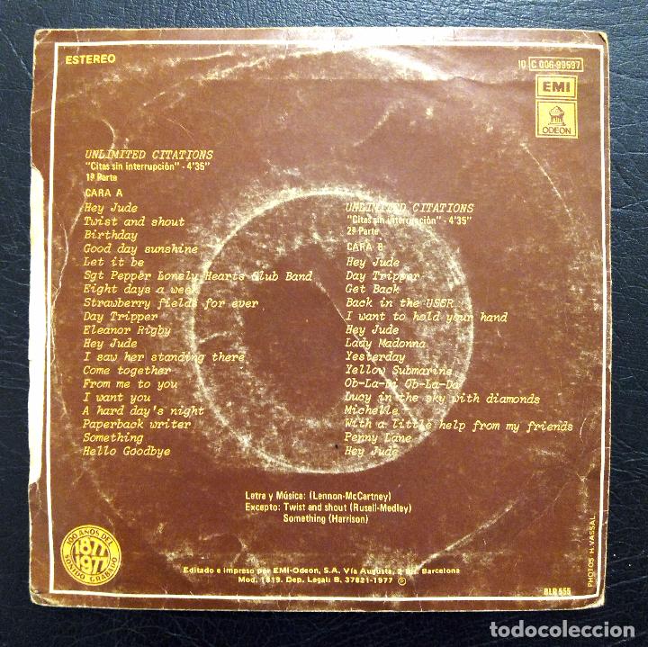 Discos de vinilo: SINGLE CAF&Eacute; CR&Eacute;ME  - UNLIMITED CITATIONS - EMI 1977. - Foto 2