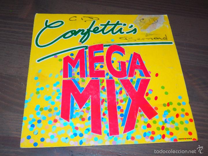 Discos de vinilo: MEGA MIX CONFETTIS SINGLE VINILO DISCO DANCE SVG - Foto 1
