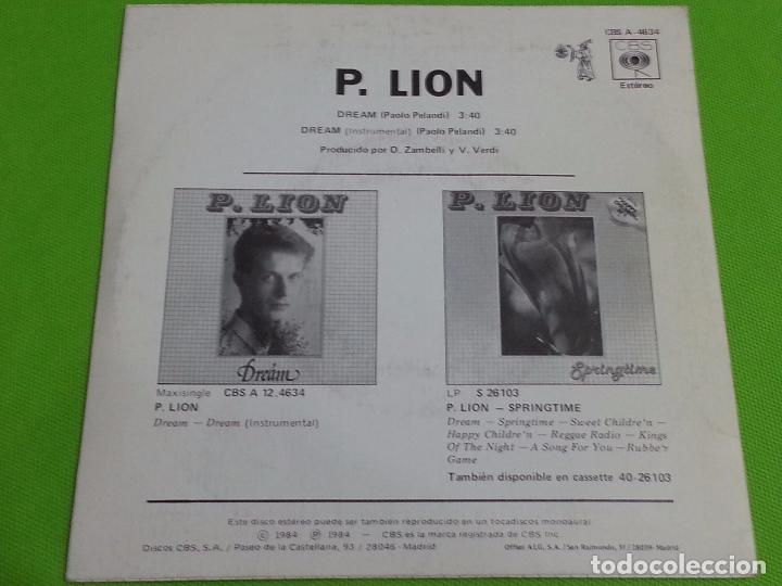 Discos de vinilo: DISCO SINGLE VINILO - P. LION - DREAM - CBS - 1984 - Foto 3
