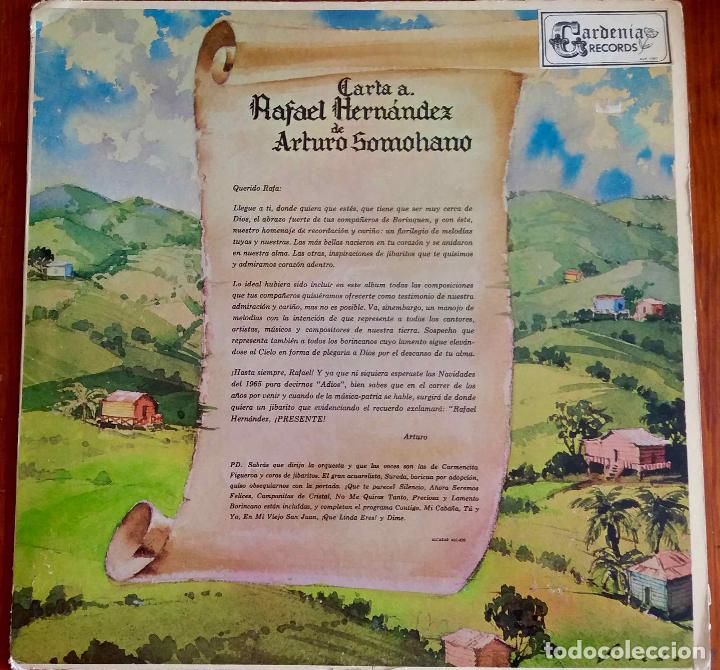 Disques de vinyle: CARTA A RAFAEL HERN&Aacute;NDEZ DE ARTURO SOMOHANO - LP EDICI&Oacute;N SUDAM&Eacute;RICA, VINILO EN COLORES