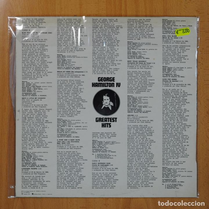 Discos de vinilo: GEORGE HAMILTON IV - GREATEST HITS - LP - Foto 2
