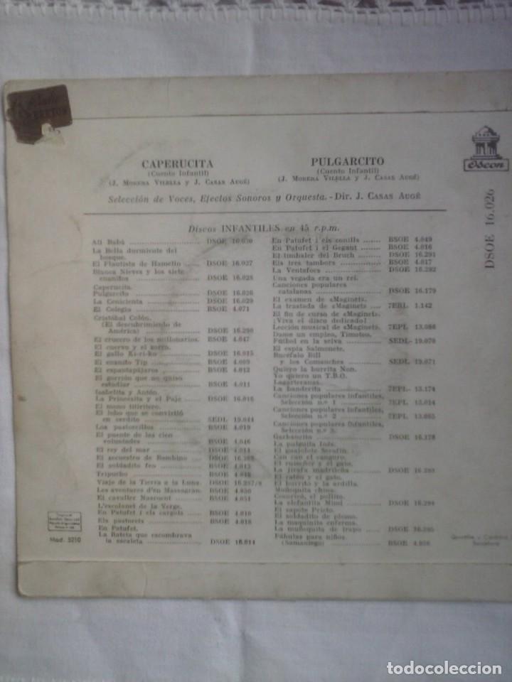 Discos de vinilo: CAPERUCITA - PULGARCITO . - Foto 2