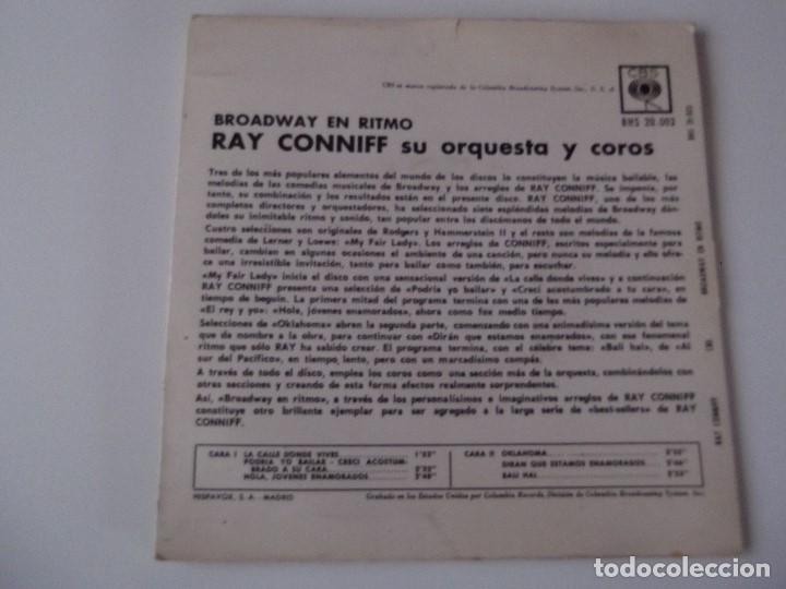 Discos de vinilo: RAY CONNIFF SU ORQUESTA Y COROS - Broadway en ritmo - Foto 2