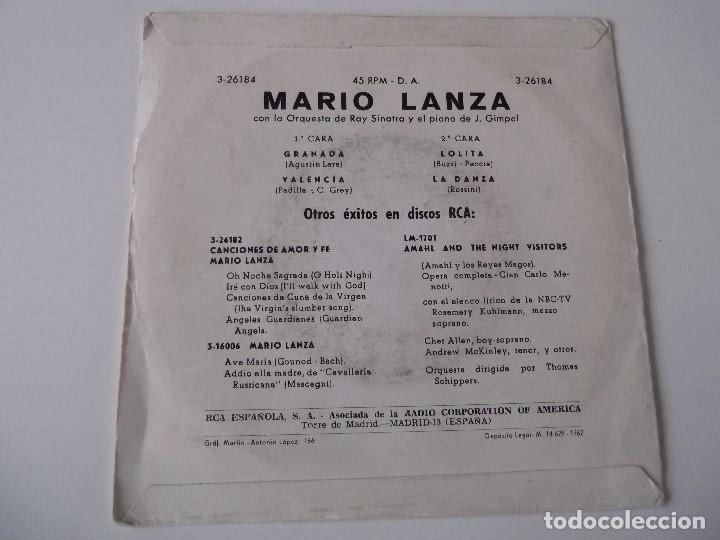Discos de vinilo: MARIO LANZA - Granada - Foto 2