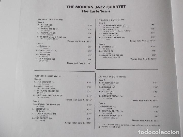 Discos de vinilo: MODERN JAZZ QUARTET - The early years - Foto 3