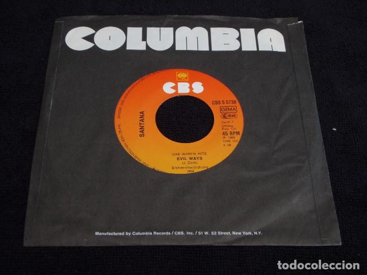 Discos de vinilo: SANTANA  ( JONGO - EVIL WAYS )   1969-GERMANY  SINGLE45  CBS - Foto 1