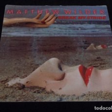 Disques de vinyle: MATTHEW WILDER ‎– BREAK MY STRIDE / BREAK MY STRIDE (INSTRUMENTAL) HOLANDA,1983 EPIC. Lote 63579852