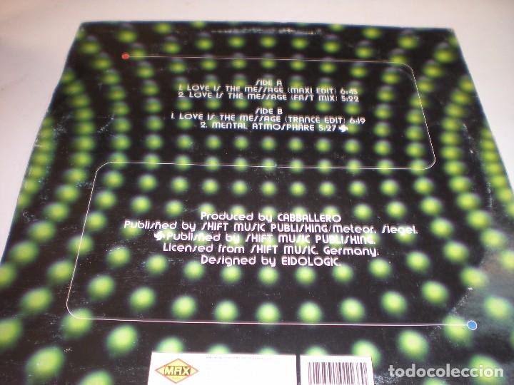 Discos de vinilo: CABBALLERO. LOVE IS THE MESSAGE - Foto 2