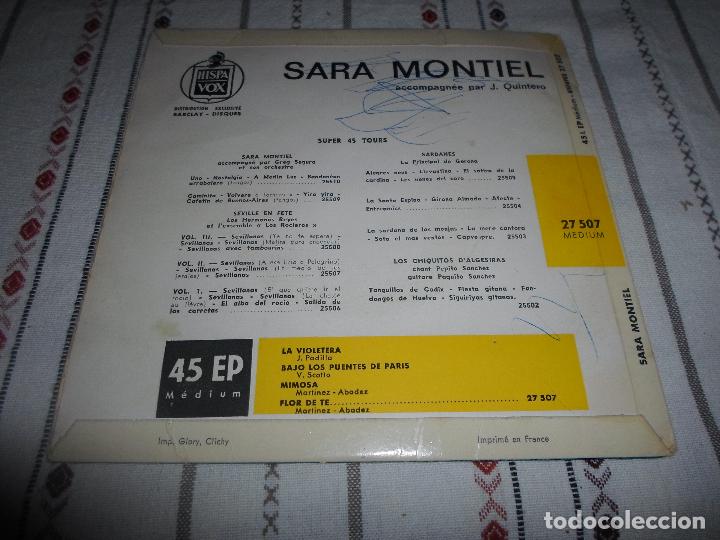 Discos de vinilo: LA VIOLETERA SARA MONTIEL - Foto 2