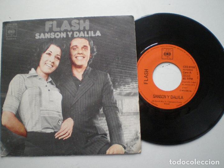 Discos de vinilo: FLASH - Sanson Y Dalida +1 - SINGLE CBS ESPA&Ntilde;A 1972 - Foto 1