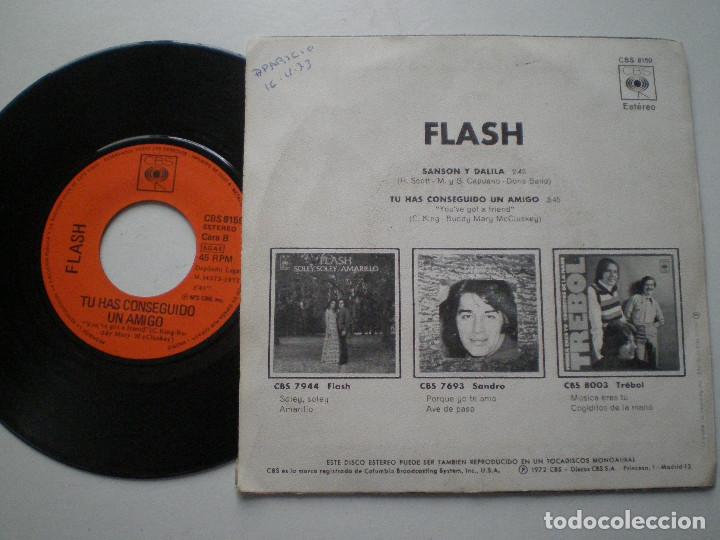 Discos de vinilo: FLASH - Sanson Y Dalida +1 - SINGLE CBS ESPA&Ntilde;A 1972 - Foto 2