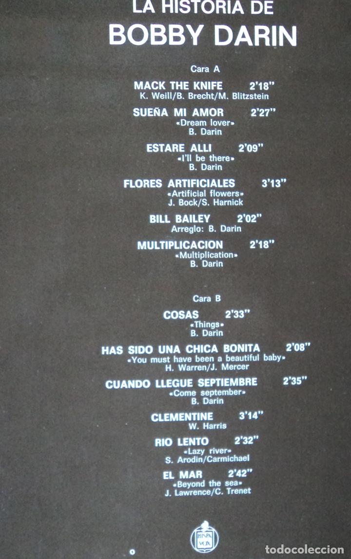 Discos de vinilo: Bobby Darin - La historia de... - Edici&oacute;n de 1974 de Espa&ntilde;a - Foto 3