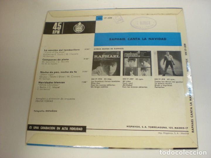 Discos de vinilo: RAPHAEL CANTA A LA NAVIDAD - Foto 2