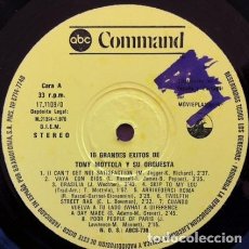 Discos de vinilo: TONI MOTTOLA Y SU ORQUESTA - 16 GRANDES EXITOS . LP . 1976 ABC COMMAND. Lote 33105537
