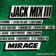 Discos de vinilo: MIRAGE - JACK MIX III / MOVE ON OUT . MAXI SINGLE . 1987 DEBUT UK. Lote 33850318