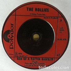 Discos de vinilo: THE HOLLIES - SON OF A ROTTEN GAMBLER . SINGLE . 1974 POLYDOR UK. Lote 35555976