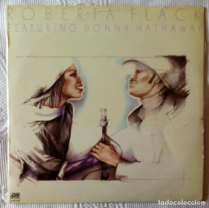 Discos de vinilo: ROBERTA FLACK FEATURING DONNY HATHAWAY, IDEM (HISPAVOX) LP ESPA&Ntilde;A - Foto 1